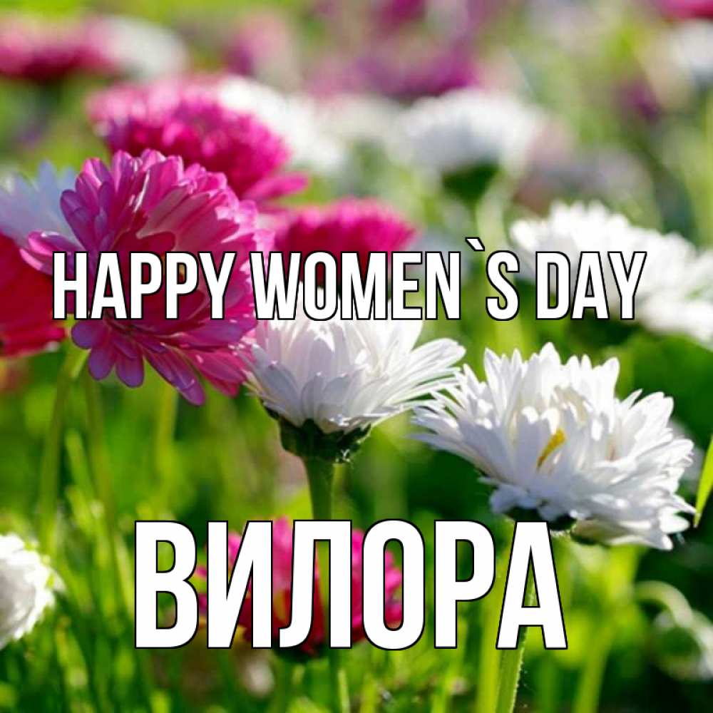 Greetings card с именем, Вилора happy women`s day международный женский день 1 Greetings with text for free download 